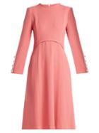 Matchesfashion.com Goat - Golightly Wool Crepe Dress - Womens - Pink