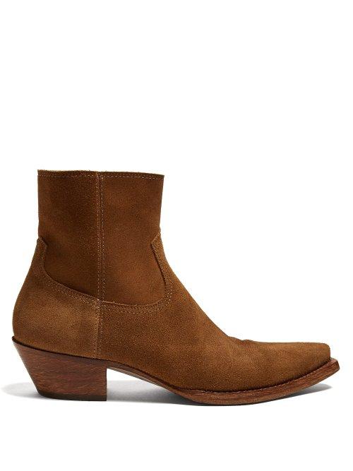 Matchesfashion.com Saint Laurent - Lukas Suede Ankle Boots - Mens - Brown