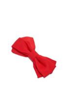 Matchesfashion.com Emilia Wickstead - Kennedy Bow Shaped Cotton Faille Hair Clip - Womens - Red