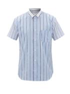 Matchesfashion.com Comme Des Garons Shirt - Striped Cotton-poplin Shirt - Mens - Blue Multi
