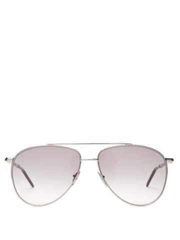 Matchesfashion.com John Dalia - Barry Aviator Sunglasses - Womens - Black Grey