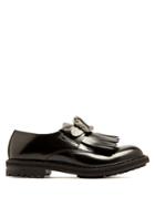 Alexander Mcqueen Embossed-buckle Leather Derby Shoes