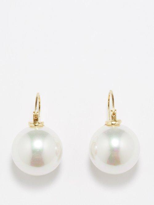 Fallon - Pearl & Gold-plated Earrings - Womens - Gold Multi