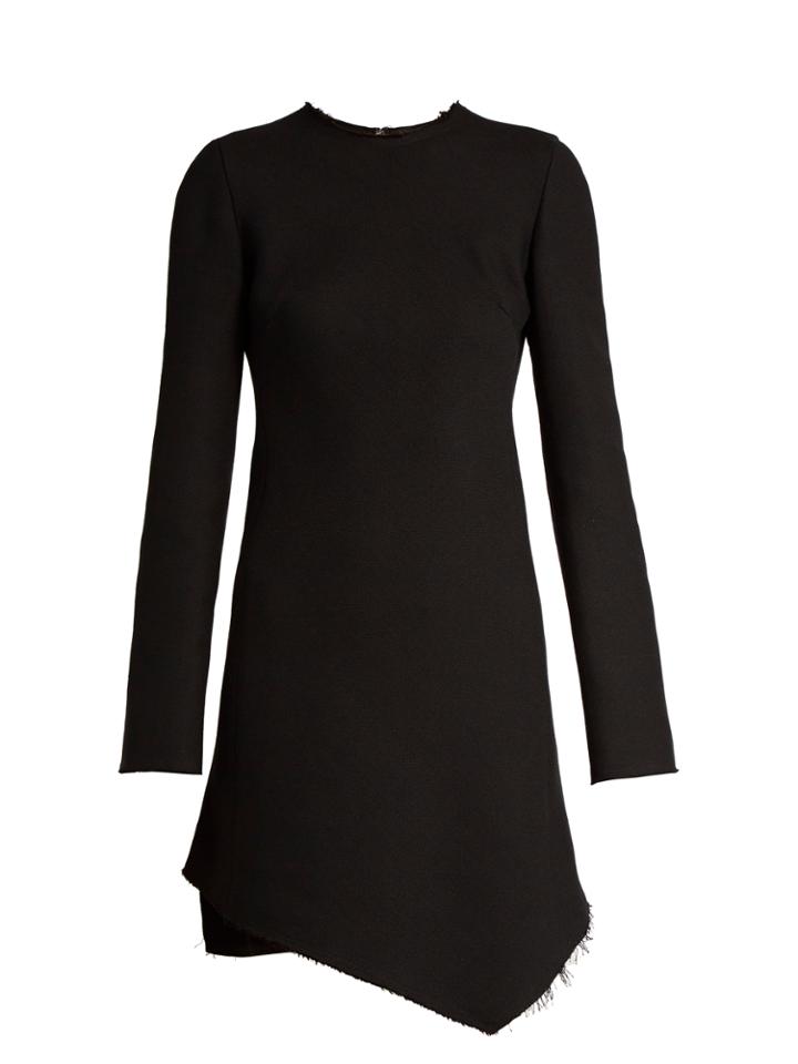 Raey Asymmetric-hem Long-sleeved Crepe Dress