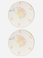 Bernadette - Set Of Two Romantic Stoneware Side Plates - Womens - Multi