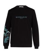 Matchesfashion.com Givenchy - Dragon And Logo Print Sweatshirt - Mens - Black
