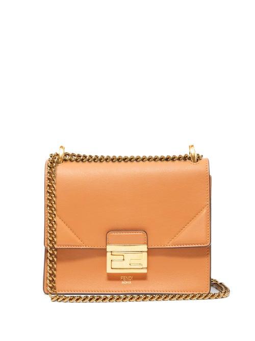 Matchesfashion.com Fendi - Kan U Mini Leather Cross-body Bag - Womens - Tan