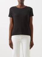 Officine Gnrale - Lara Linen-blend T-shirt - Womens - Black