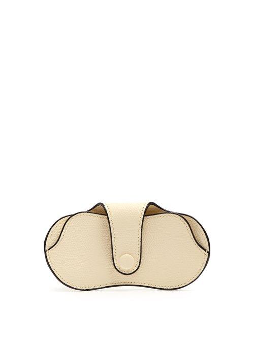 Matchesfashion.com Valextra - Grained Leather Glasses Case - Mens - Cream