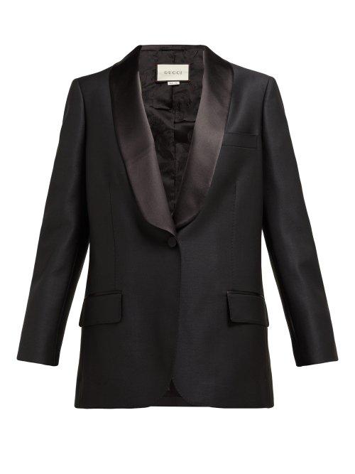 Matchesfashion.com Gucci - Veste D'homme Pour Femme Wool Blend Tuxedo Jacket - Womens - Black