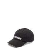 Matchesfashion.com Vetements - Logo Embroidered Baseball Cap - Mens - Black
