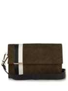 Tomasini Ayrton Striped Suede Shoulder Bag