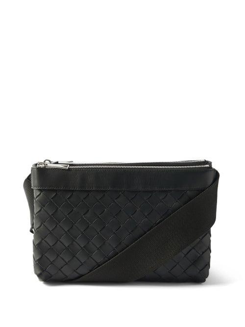 Bottega Veneta - Hidrology Intrecciato-leather Cross-body Bag - Mens - Black