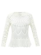 Matchesfashion.com Marine Serre - Cotton-crochet Top - Womens - White