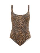 Matchesfashion.com Fisch - Donna Ruched-strap Leopard-print Swimsuit - Womens - Leopard