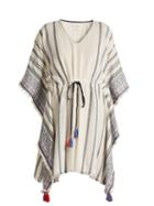 Matchesfashion.com Velvet By Graham & Spencer - Adalina Striped Cotton Dress - Womens - Cream Multi