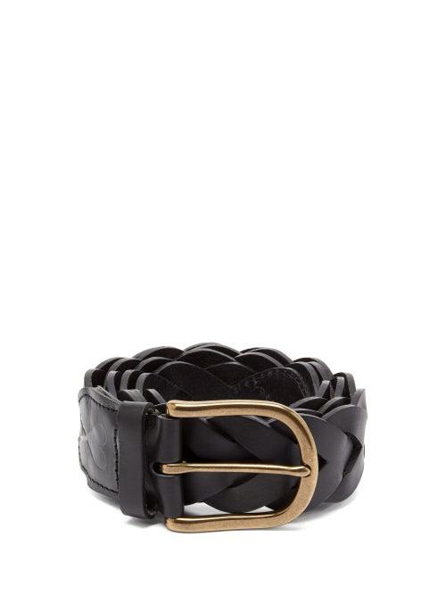 Matchesfashion.com Ami - Braided Leather Belt - Mens - Black