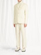 Lemaire - Single-breasted Twill Suit Jacket - Mens - Cream
