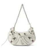 Balenciaga - Le Cagole Mini Crocodile-effect Leather Bag - Womens - White