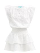 Matchesfashion.com Melissa Odabash - Keri Broderie-anglaise Cotton-voile Mini Dress - Womens - White