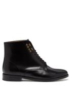 Matchesfashion.com A.p.c. - Frances Lace Up Leather Boots - Womens - Black