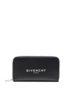 Matchesfashion.com Givenchy - Logo Print Zip Around Leather Wallet - Mens - Black