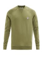 Maison Kitsun - Fox Head-patch Cotton-jersey Sweatshirt - Mens - Green