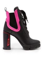Prada Fluorescent Leather Ankle Boots