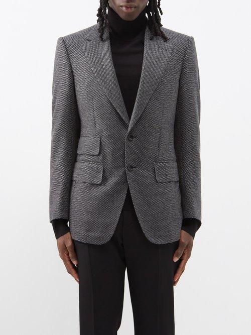 Tom Ford - Atticus Single-breasted Cashmere-blend Blazer - Mens - Grey