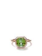 Selim Mouzannar - Gemma Diamond, Tourmaline & 18kt Rose-gold Ring - Womens - Green Multi