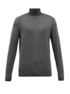 Raey - Mercerised Merino Wool Roll-neck Sweater - Mens - Charcoal