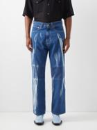 Our Legacy - Extended Third Cut Bleached Panelled Jeans - Mens - Blue