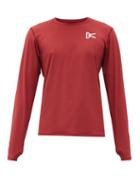 Matchesfashion.com District Vision - Logo-print Mesh Long-sleeved T-shirt - Mens - Burgundy