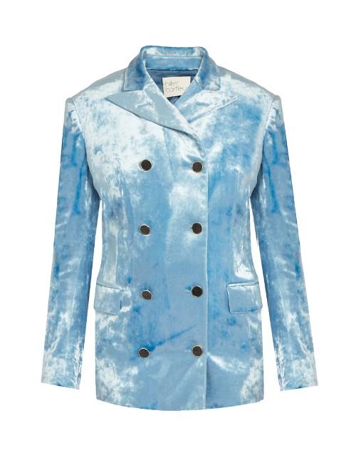 Hillier Bartley Double-breasted Velvet Jacket
