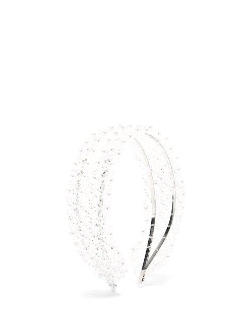 Matchesfashion.com Shrimps - Henrietta Bead And Faux Pearl Headband - Womens - Clear Multi