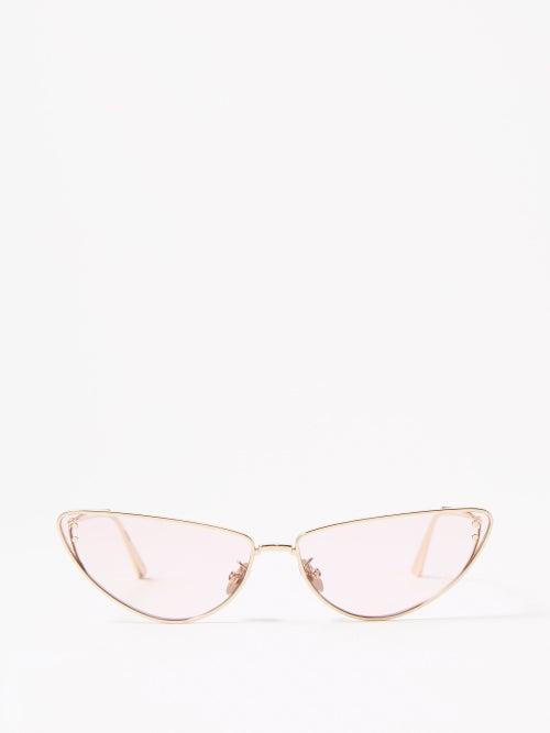 Dior - Missdior B1u Cat-eye Metal Sunglasses - Womens - Pink Gold
