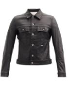 Matchesfashion.com Rick Owens Drkshdw - Logo-patch Cropped Coated Cotton-canvas Jacket - Mens - Black