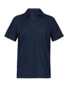 Matchesfashion.com The Gigi - Thaiti Striped Cotton Blend Polo Shirt - Mens - Navy