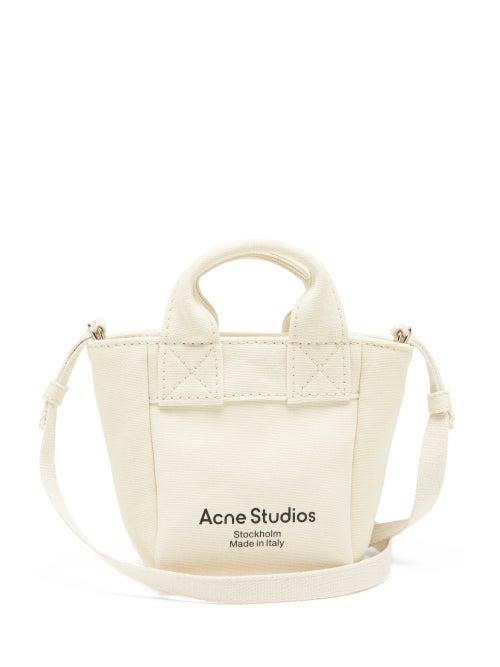 Matchesfashion.com Acne Studios - Aleah Logo-print Canvas Cross-body Bag - Womens - White