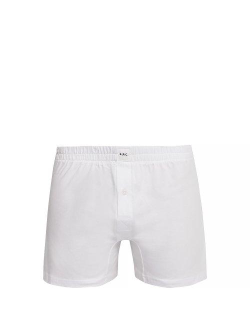 Matchesfashion.com A.p.c. - Cotton Boxer Shorts - Mens - White
