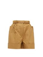 Matchesfashion.com Symonds Pearmain - Belted Waxed-cotton Shorts - Womens - Beige