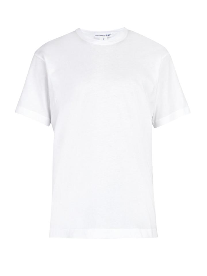 Comme Des Garçons Shirt Crew-neck Logo-print Cotton-jersey T-shirt