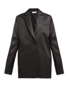 Matchesfashion.com Marina Moscone - Single Breasted Wool Blend Blazer - Womens - Black