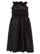 Matchesfashion.com Romance Was Born - Opera Ruched-waist Taffeta Maxi Skirt - Womens - Black