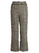 Erdem Verity Straight-leg Hound's-tooth Trousers