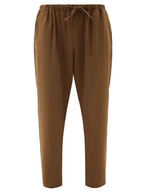 Matchesfashion.com South2 West8 - String Slack Drawstring-tie Twill Trousers - Mens - Brown
