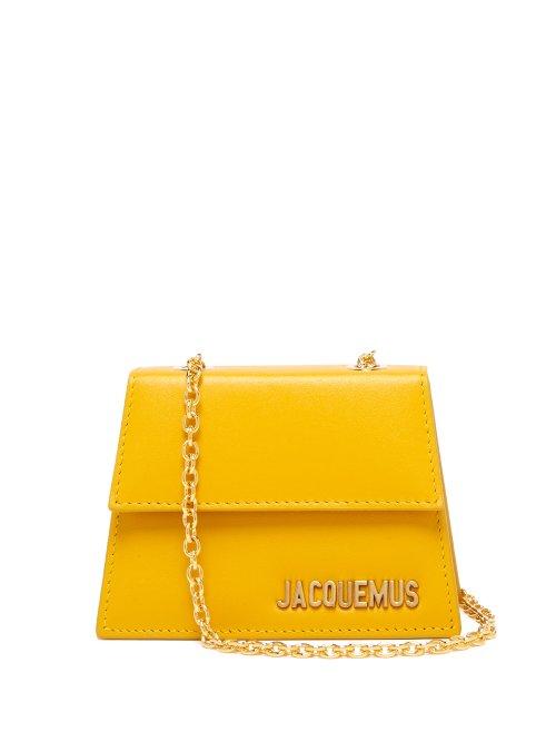 Matchesfashion.com Jacquemus - Le Piccolo Mini Logo Plaque Leather Cross Body Bag - Womens - Yellow
