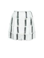 Marco De Vincenzo Tiered Fringed Mini Skirt