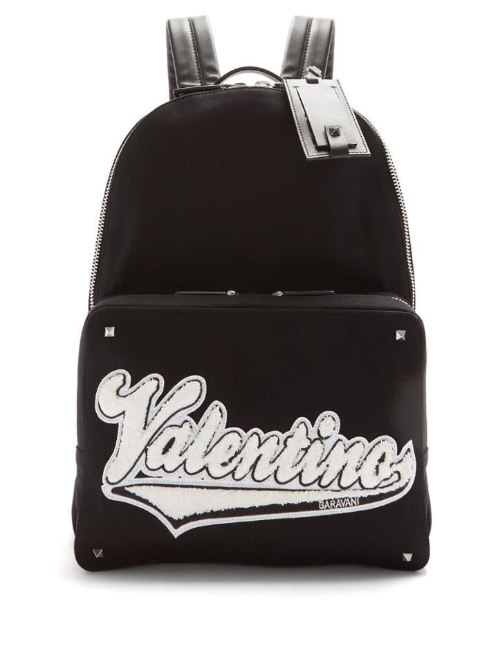 Valentino Logo-appliqu Backpack