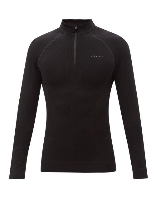 Falke Ess - Maximum Warm Technical-jersey Long-sleeved Top - Mens - Black